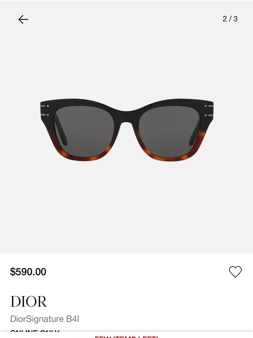 Dior Sunglasses in Tortoiseshell